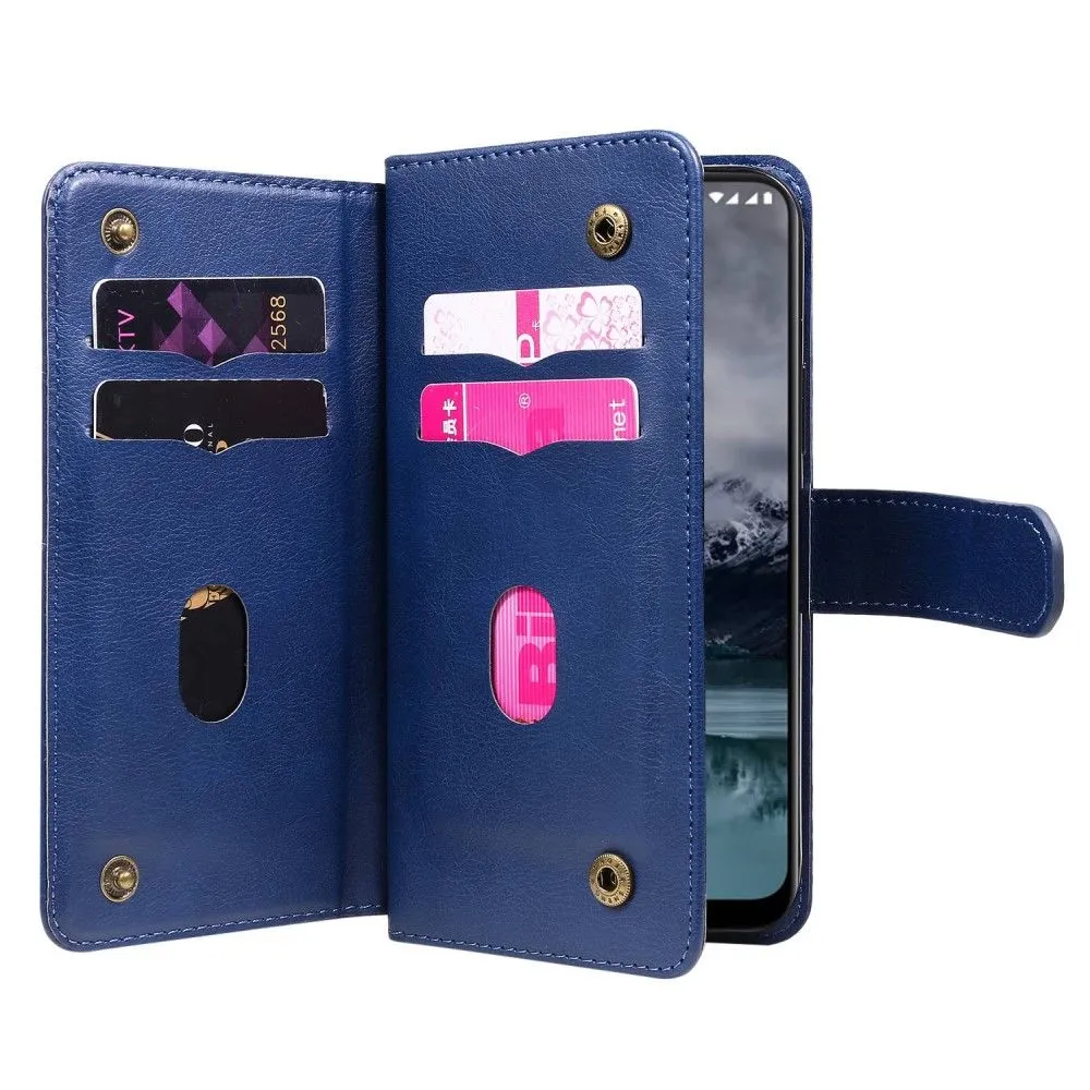 10-slot wallet case for Nokia G11 / G21 - Dark Blue