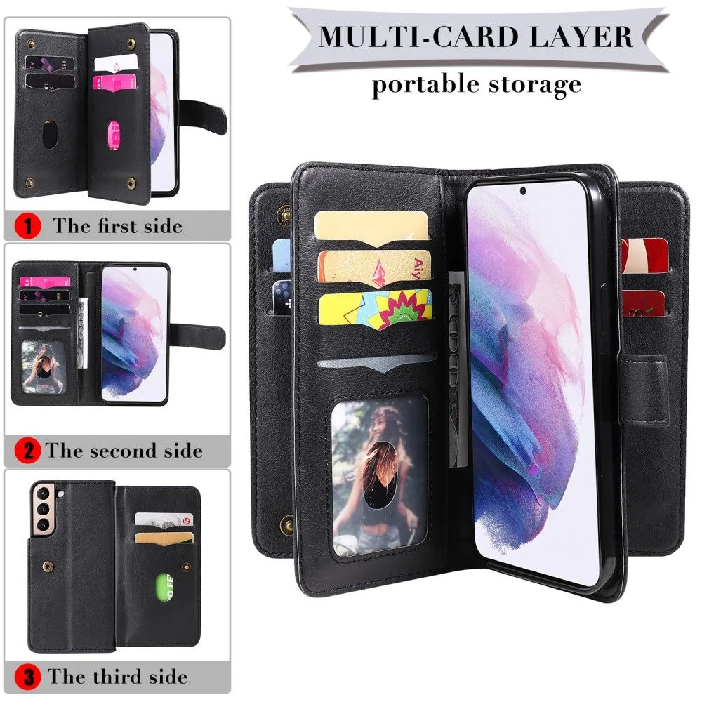 10-slot wallet case for Samsung Galaxy S22 Plus - Purple