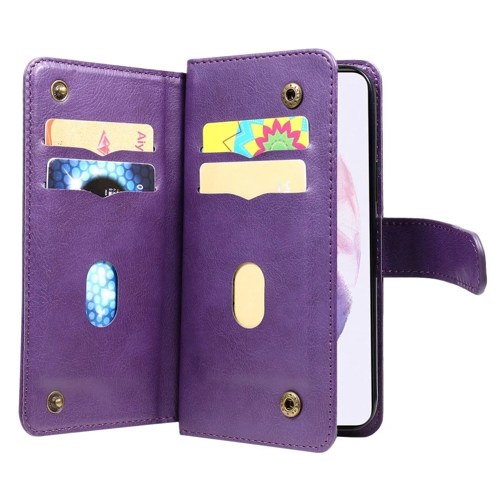 10-slot wallet case for Samsung Galaxy S22 Plus - Purple