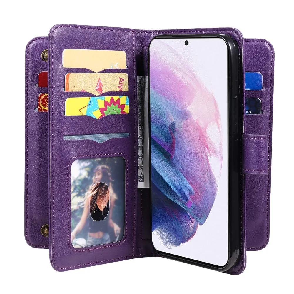 10-slot wallet case for Samsung Galaxy S22 Plus - Purple