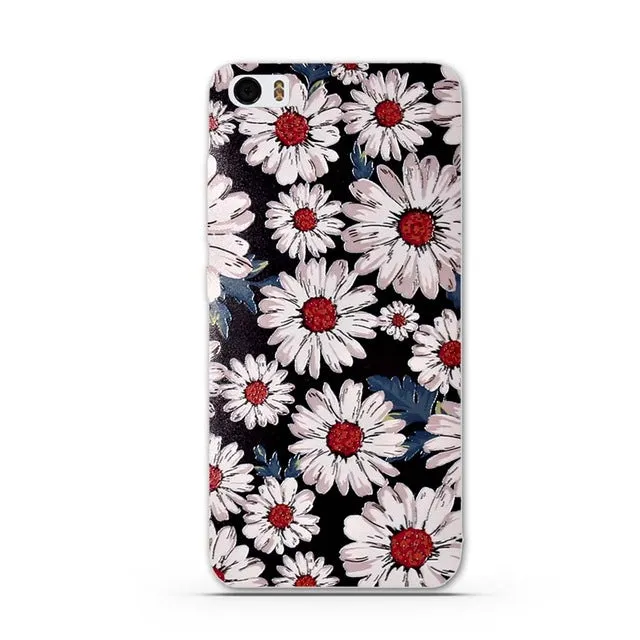 2017 Flower Printed Case for Xiaomi 5 Xiao Mi 5 MI5 M5 Soft Silicone Back Phone Cover for Xiaomi5 M 5 MI 5 Pro Xiaomi Mi5 Prime