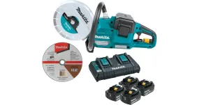 2021 Makita 36V (18V X2) LXT® Brushless 9" Power Cutter Kit, with AFT®, Electric Brake, 4 Batteries (5.0 Ah) (XE