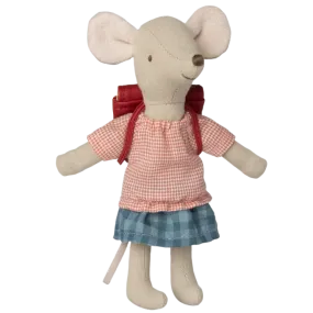 2023 Maileg Big Sister Tricycle Mouse with Bag - Red