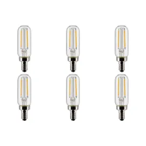 2.8 Watt T6 LED - Clear - Candelabra base - 90 CRI - 4000K - 120 Volt - 6-Pack