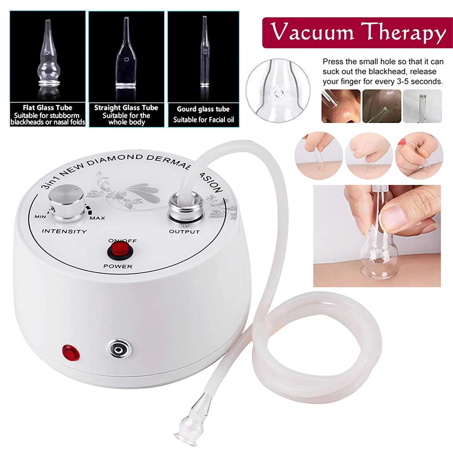 3 in 1 Diamond Microdermabrasion Peel Machine Water Spray Exfoliation Dermabrasion Machine Removal Wrinkle Facial Peeling For SPA