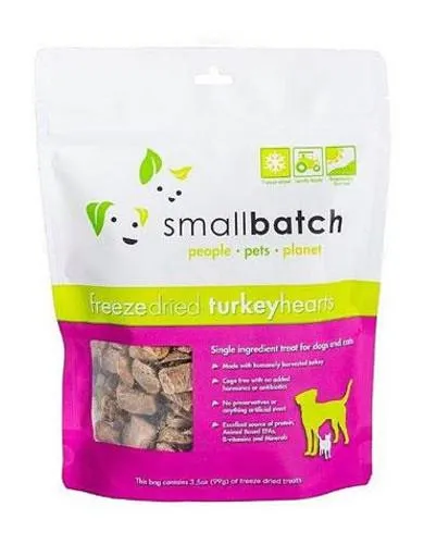 [30% OFF] Small Batch Freeze Dried Turkey Hearts Dog & Cat Treat (3.5oz)