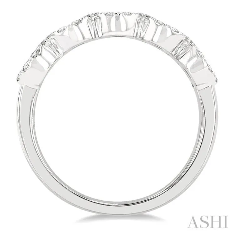 3/4 ctw 5-Stone Lovebright Round Cut Diamond Ring in 14K White Gold