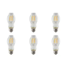 5.5W BT15 LED - Clear - Medium base - 2700K - 500 Lumens - 120V - 6-Pack