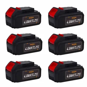 6 Pack 4.0Ah For Dewalt 20V Battery Replacement | DCB204-2 Li-ion