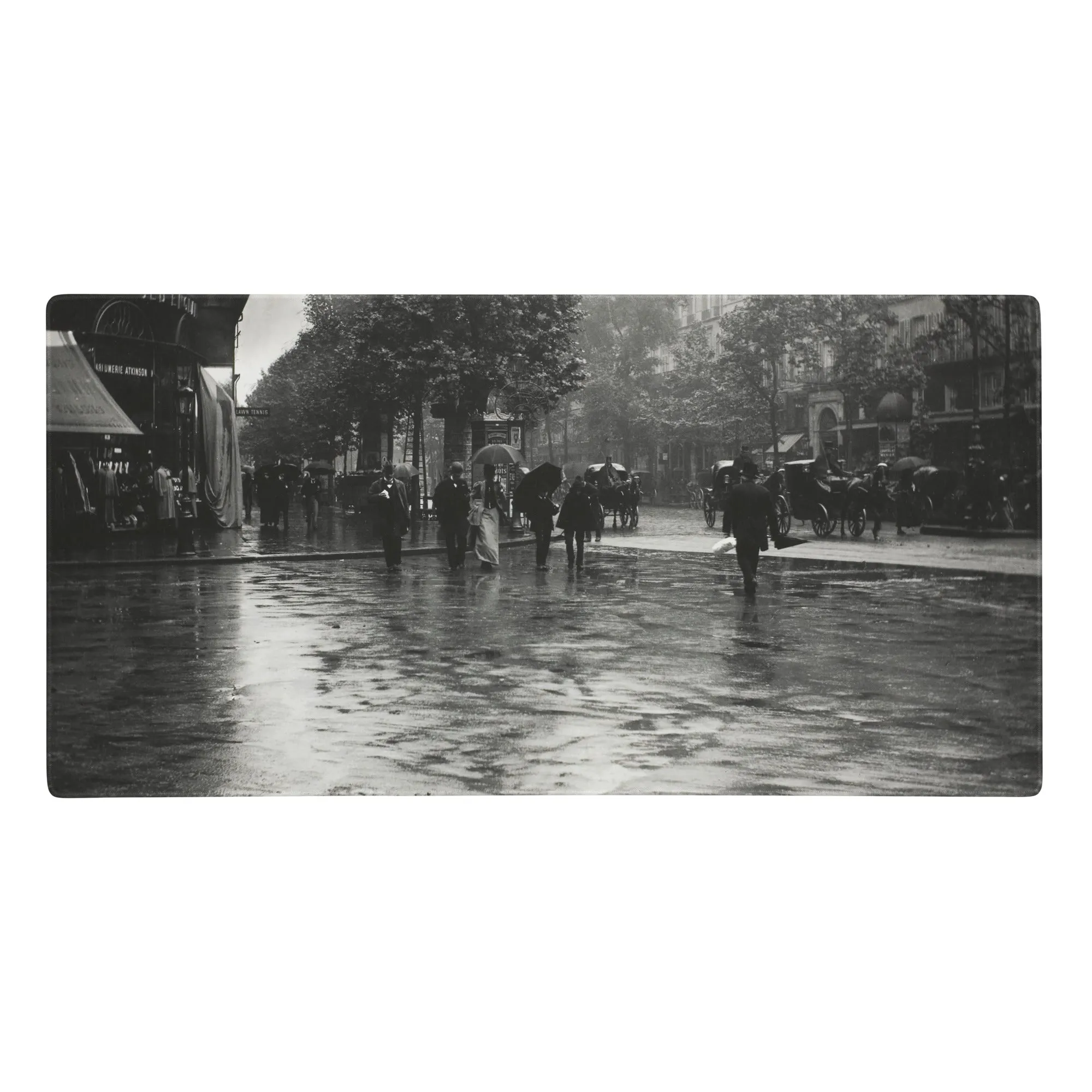 A Wet Day on the Boulevard, Paris (1894) by Alfred Stieglitz Gaming mouse pad