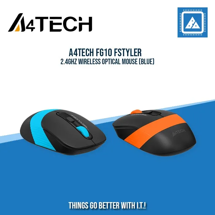 A4TECH FG10 FSTYLER 2.4GHZ WIRELESS OPTICAL MOUSE (BLUE)