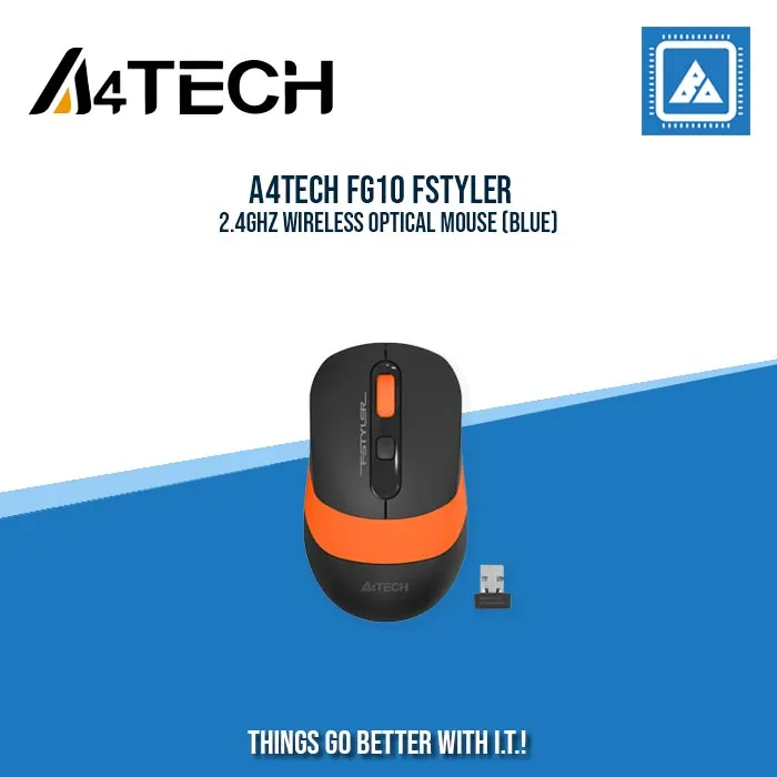 A4TECH FG10 FSTYLER 2.4GHZ WIRELESS OPTICAL MOUSE (BLUE)