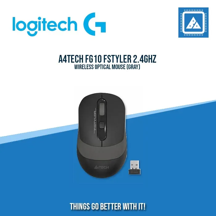 A4TECH FG10 FSTYLER 2.4GHZ WIRELESS OPTICAL MOUSE (BLUE)