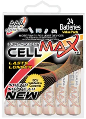 AAA CELL MAX ALKALINE 24PC HARD P