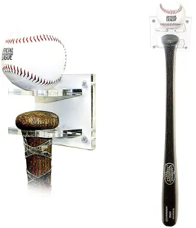 Acrylic Wall Mounts and Display Stands for Regular Baseball Bat