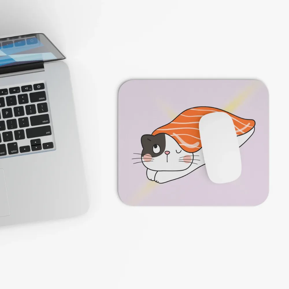 Adorabl Kawaii Cat Sushi Mouse Pad