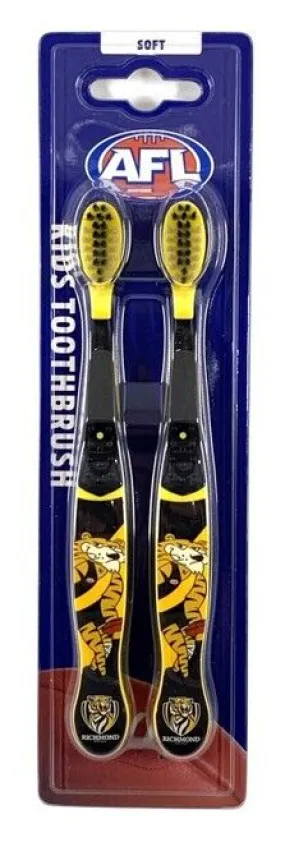 AFL Mascot Kids Toothbrush - Richmond Tigers - Soft/Medium