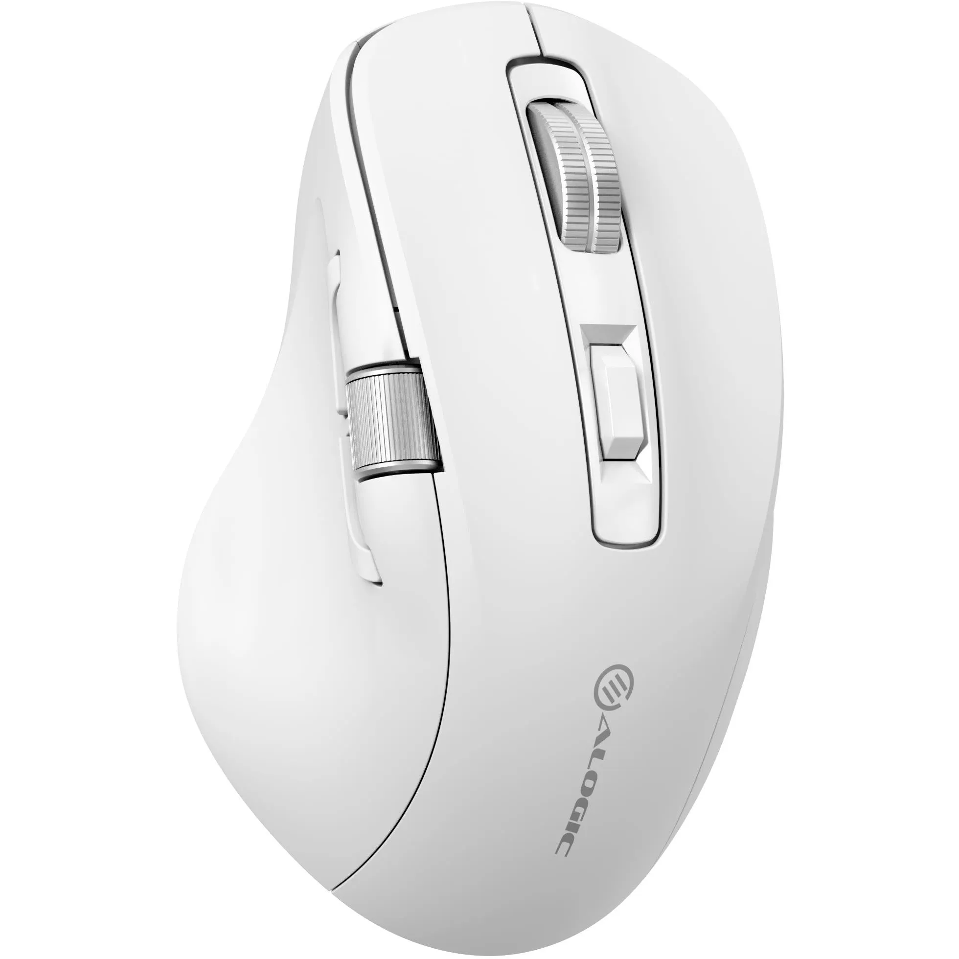 Alogic Apex Bluetooth USB-C Rechargeable 7 Keys Programmable Mouse (White)