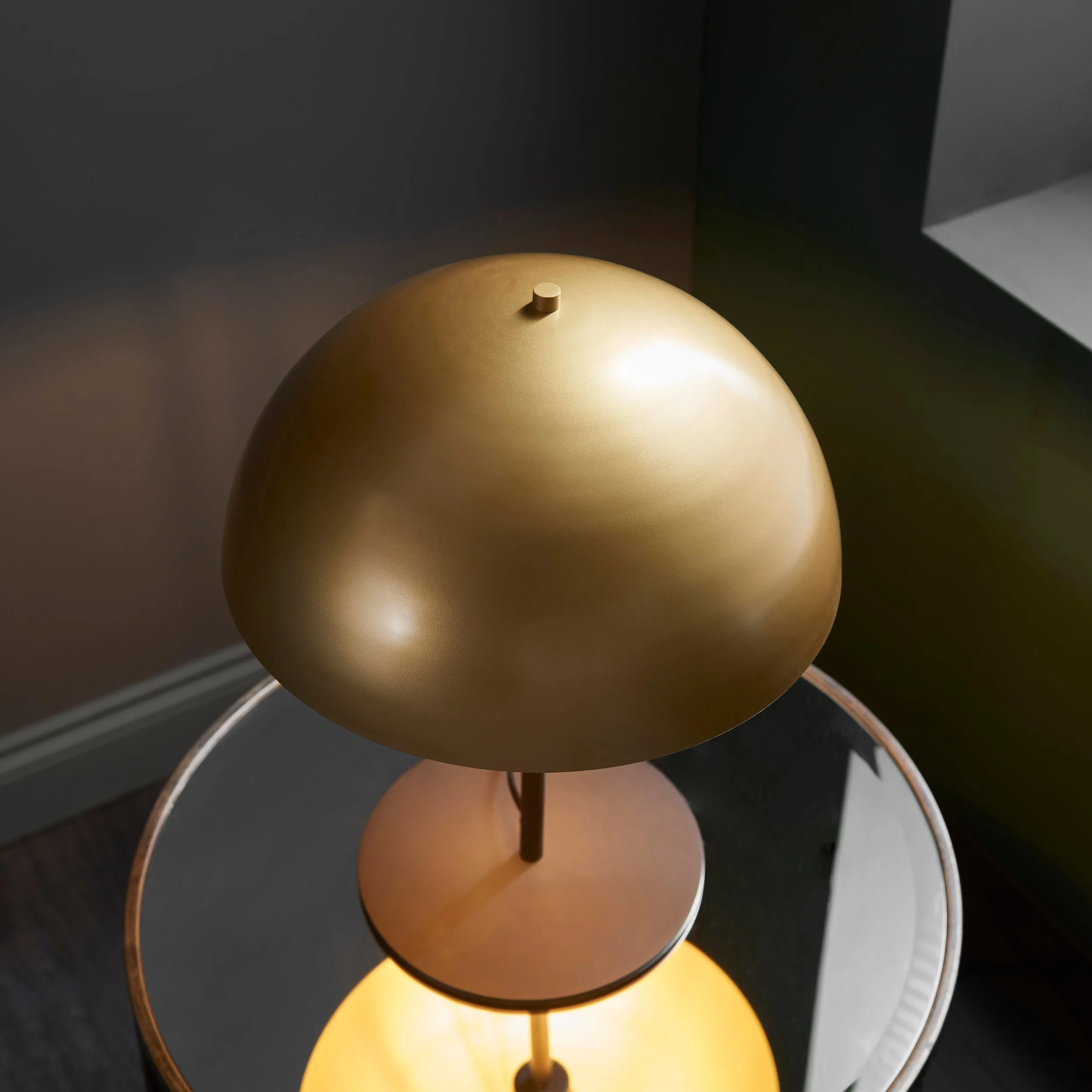 Amos Cupola Table Lamp Soft Gold & Dark Bronze