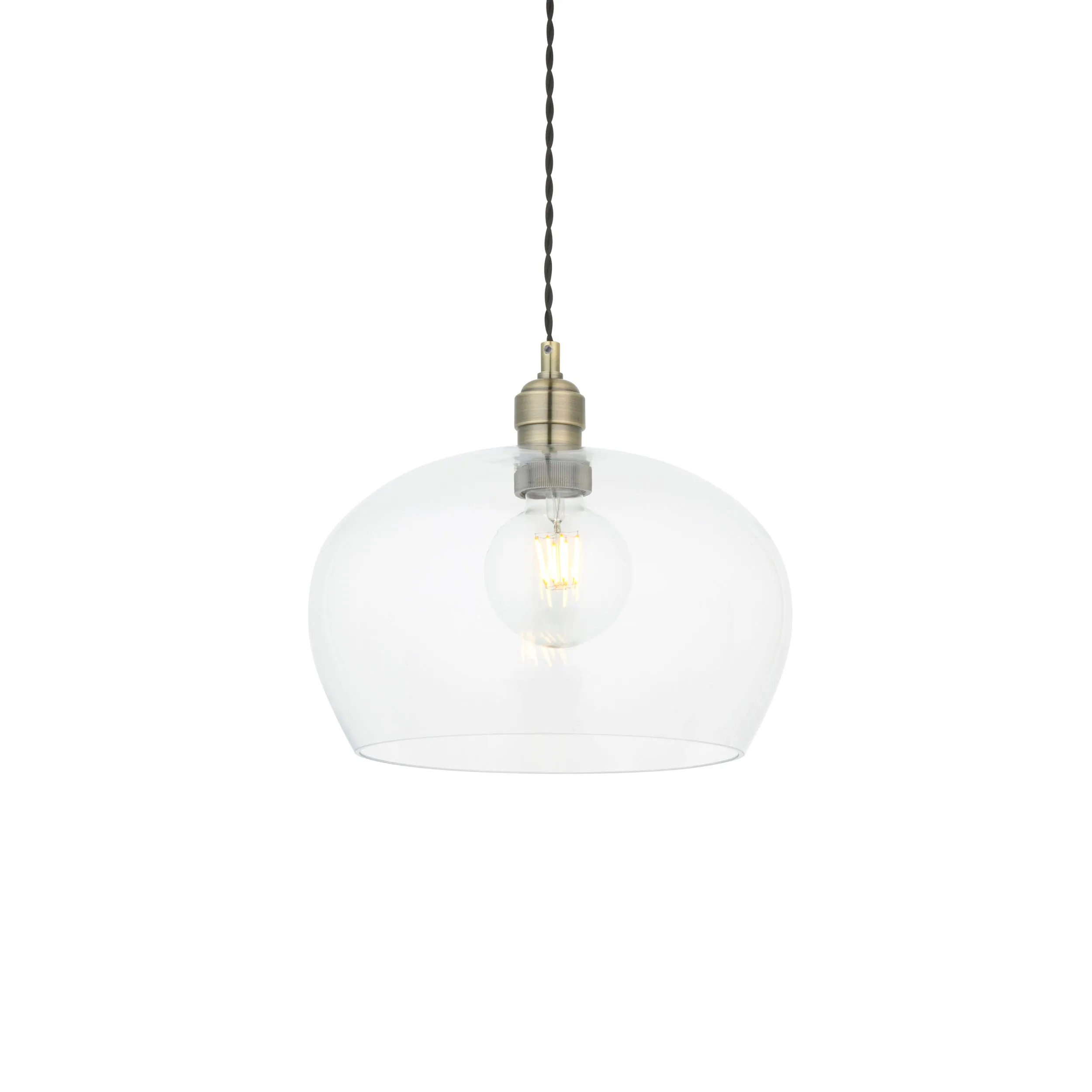 Amos Lucid Pendant Antique Brass Medium