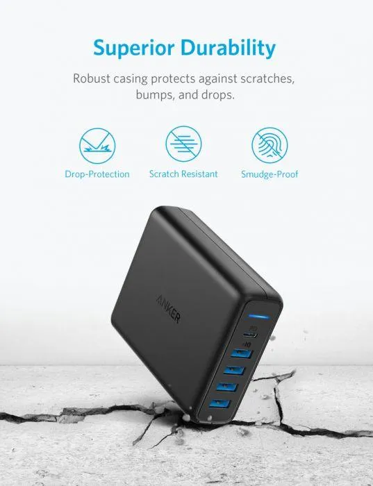 Anker PowerPort Speed PD 5 Ports USB-C Charging Station