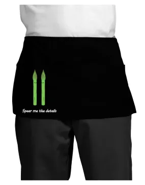 Asparagus - Spear Me the Details Dark Adult Mini Waist Apron, Server Apron