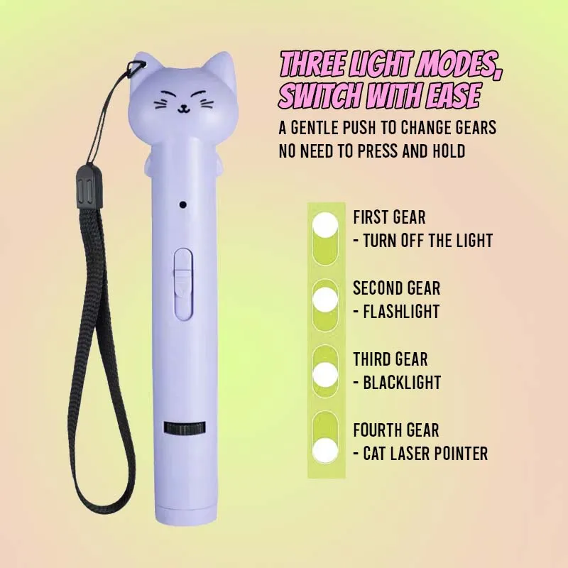 Automatic Rechargeable Cat Laser Pointer Toy with 5 Patterns