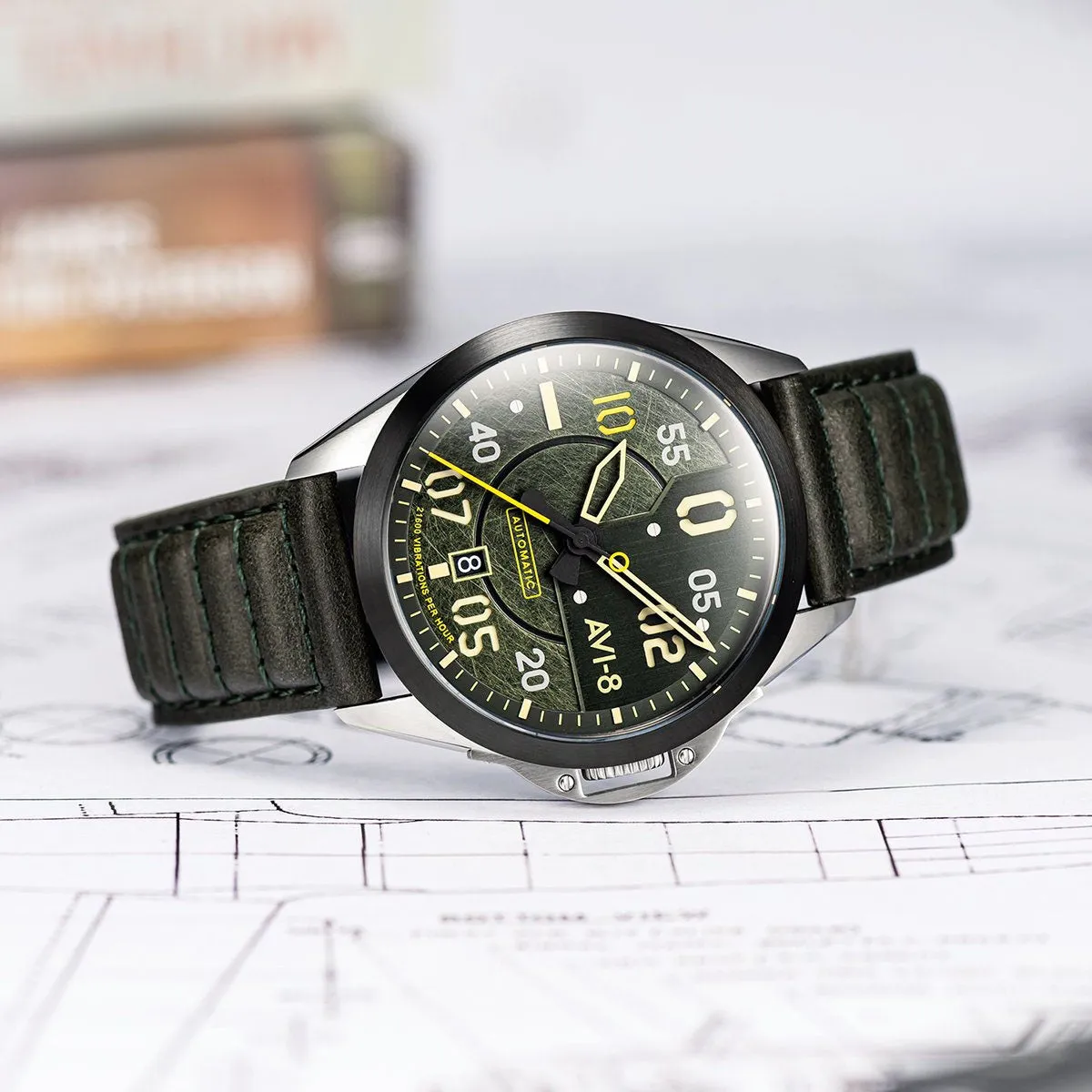 AVI-8 Hitchcock Automatic Greentree Watch AV-4086-03