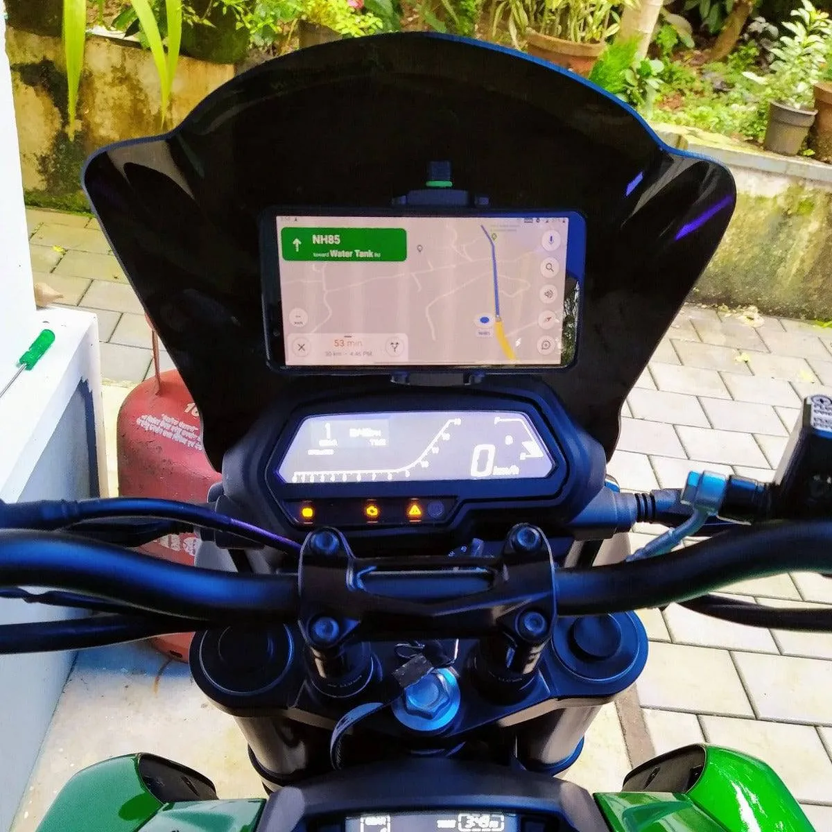 Bajaj Dominar Smartphone Mount Holder (For Bigger Windshields)