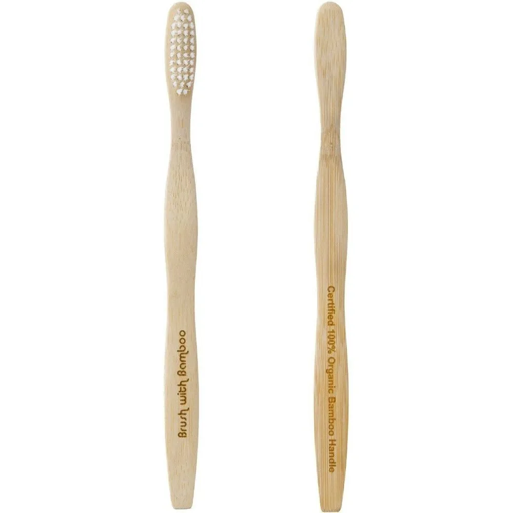 Bamboo Toothbrush with Plant-Based Bristles - Adult (Soft Bristles)