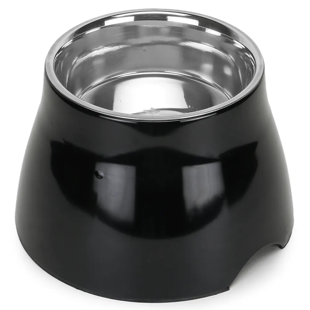 Basil Elevated Earout Melamine Bowl for Dogs and Cats