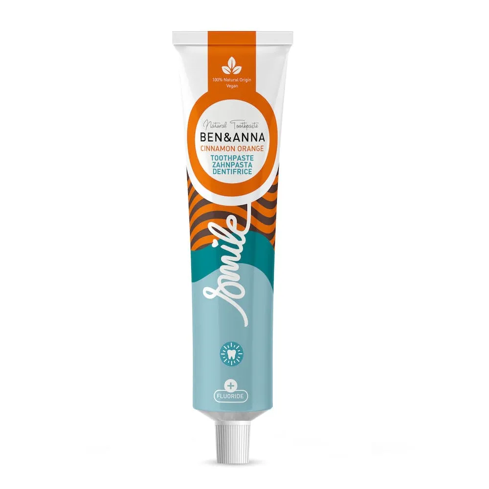 Ben & Anna Vegan Toothpaste Tube with Fluoride - Cinnamon Orange