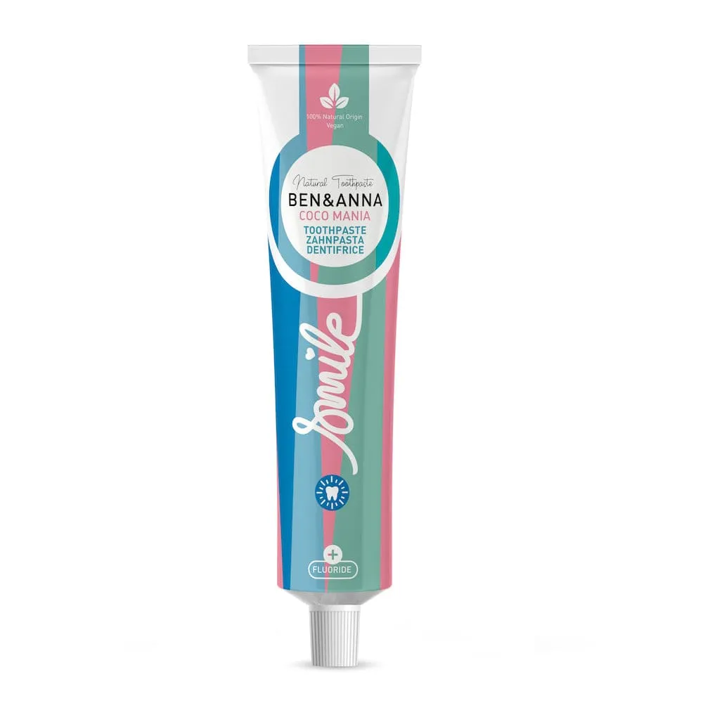 Ben & Anna Vegan Toothpaste Tube with Fluoride - Coco Mania