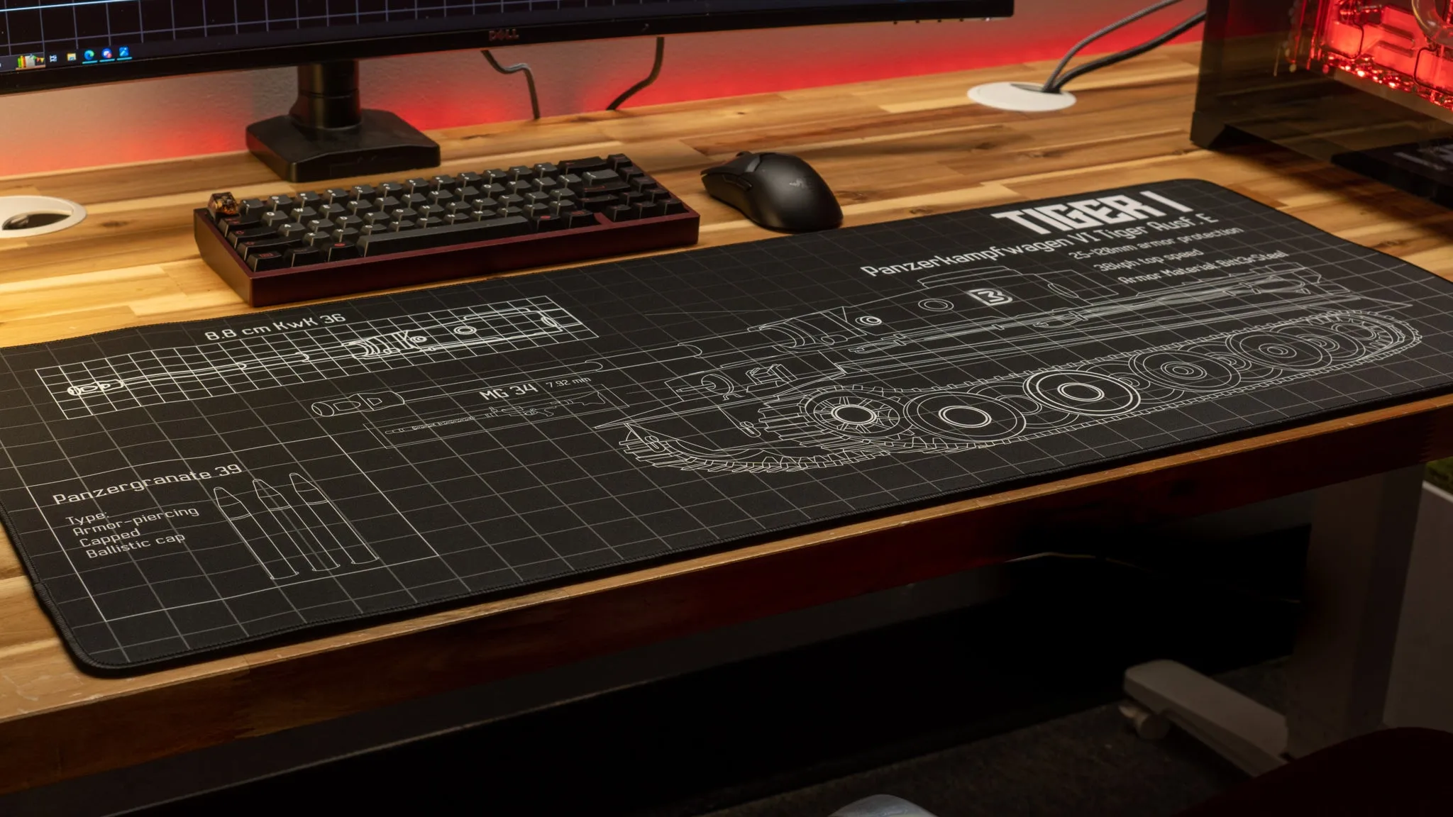 Bitt3rSteel "Wunderwaffe - Black" Limited Edition Content Creator Collaboration Gaming Deskmat