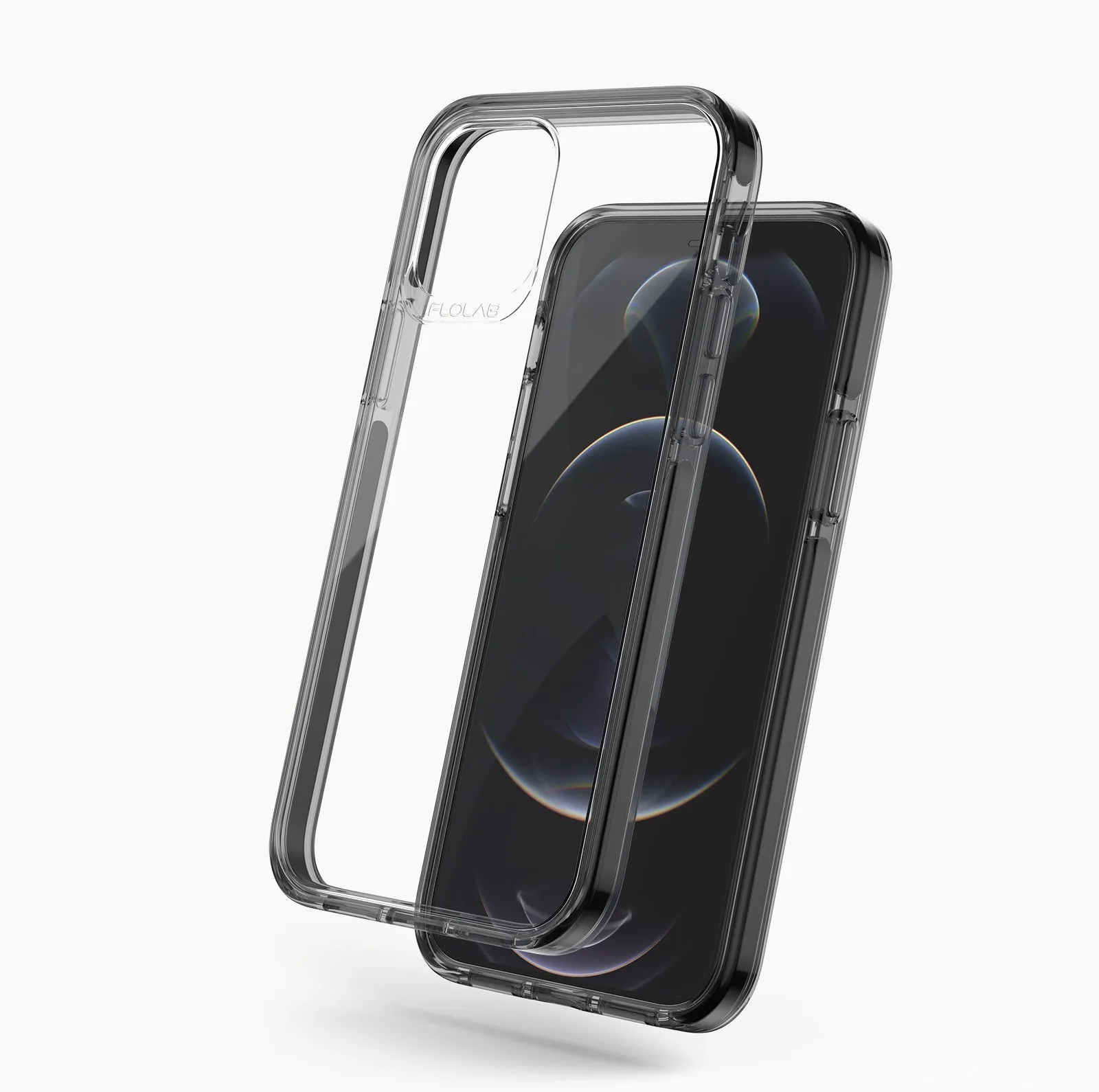 Black Clear iPhone 12 Case TAFFYCA Series