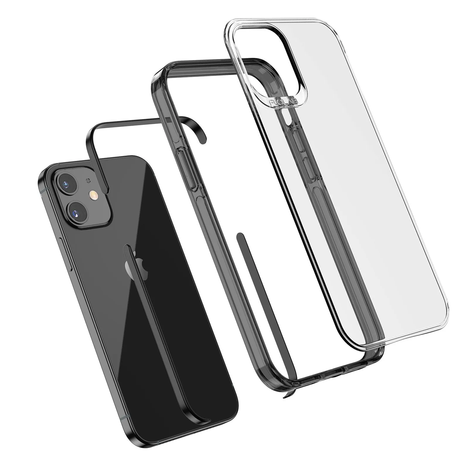 Black Clear iPhone 12 Case TAFFYCA Series