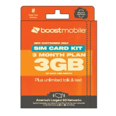 Boost Mobile SIM Kit (3GB) Data 3-Month