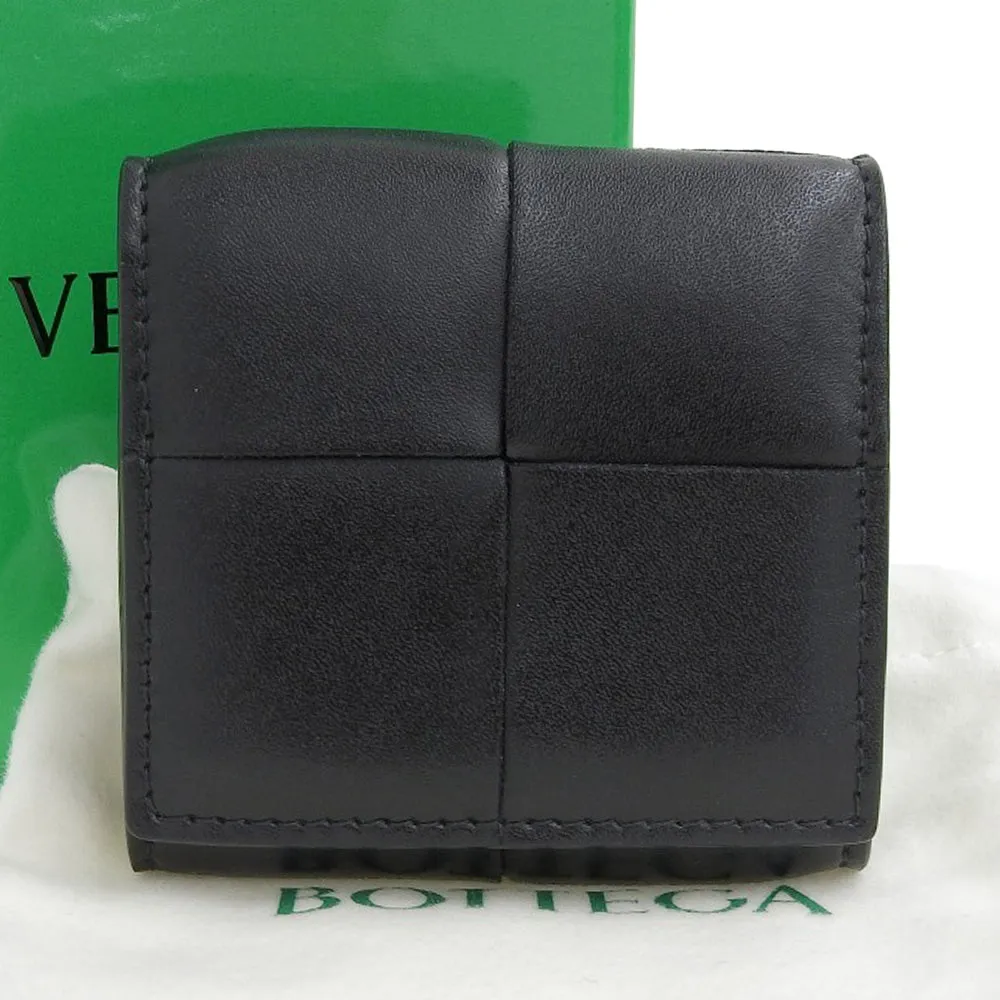 Bottega Veneta Leather Coin Case Black