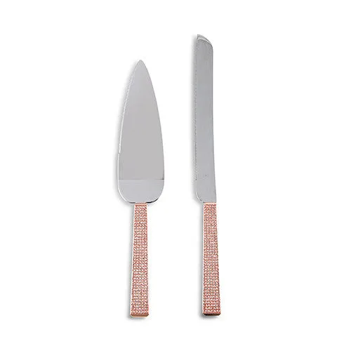 Cake Serving Set - Rose Gold Diamond Glitter