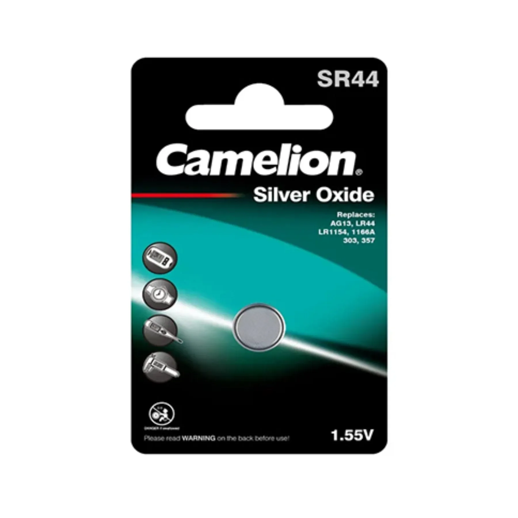 Camelion SR44 1.55V Silver Oxide 1PK