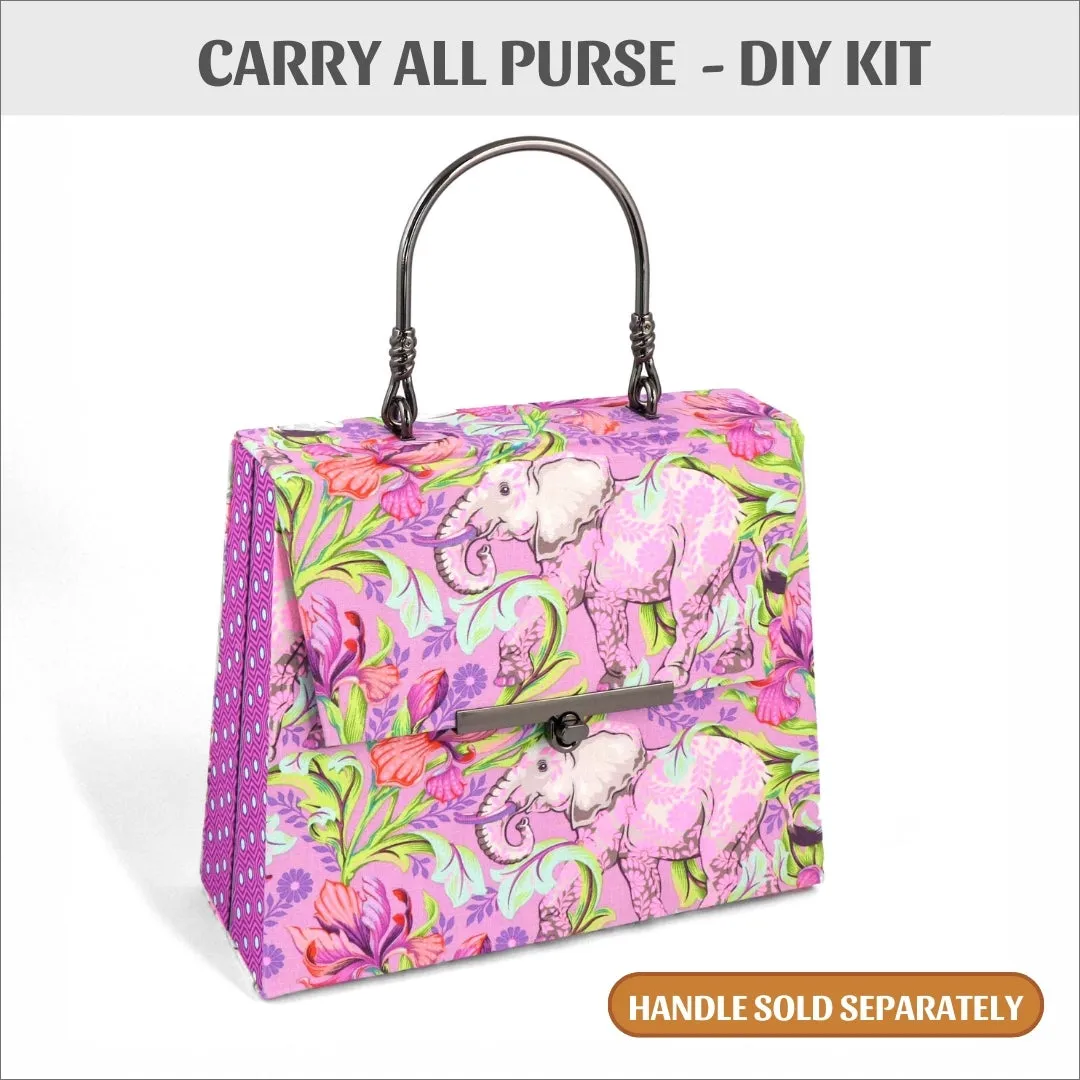 Carry all purse DIY kit, fabric box kit, cartonnage kit 223