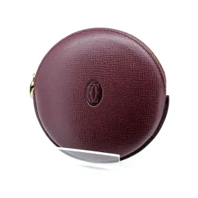 Cartier Leather Coin Case Bordeaux