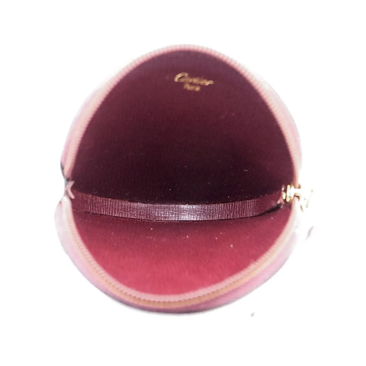 Cartier Leather Coin Case Bordeaux