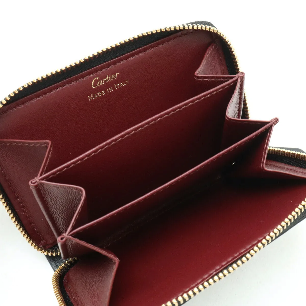 Cartier Must de Cartier Leather Coin Case Black