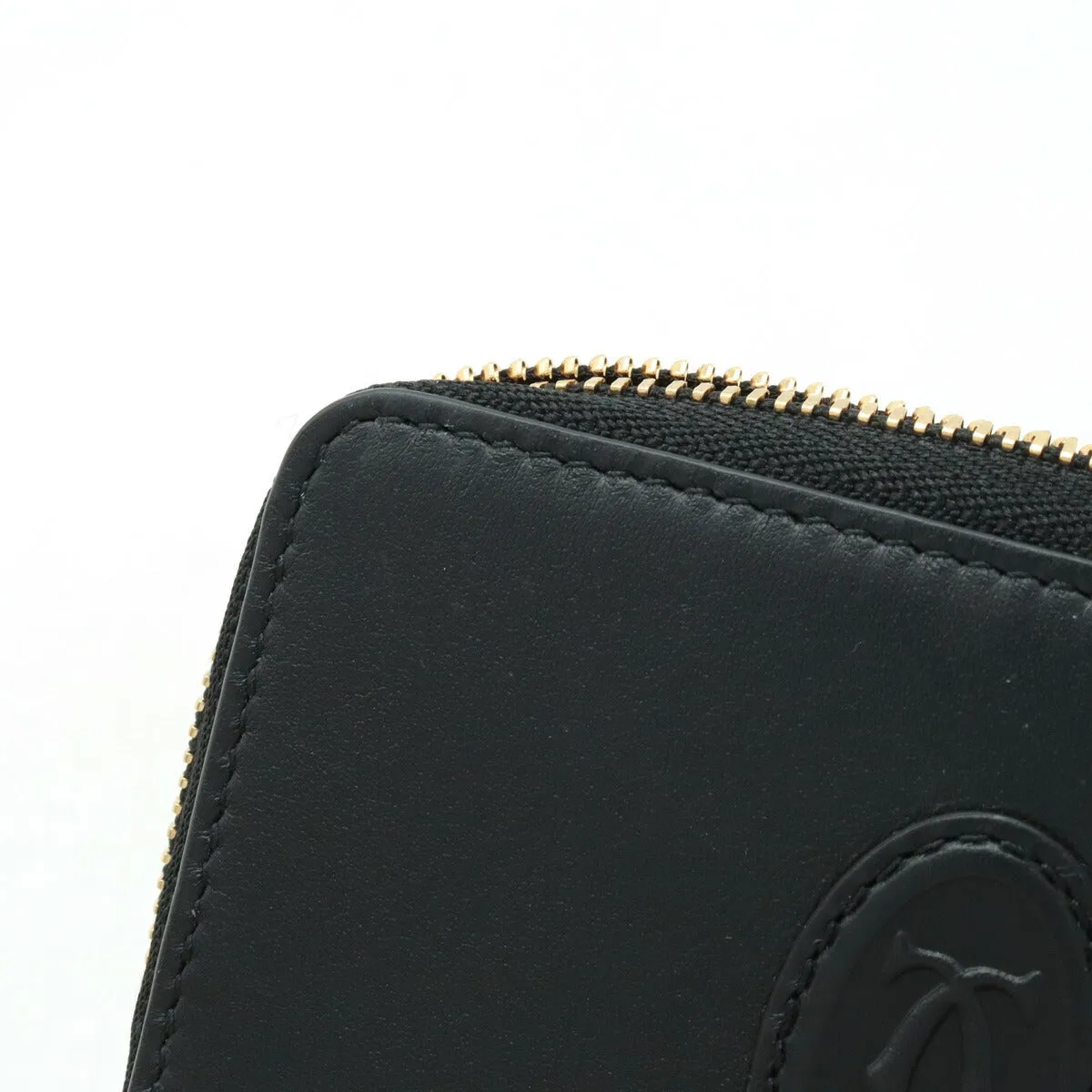 Cartier Must de Cartier Leather Coin Case Black