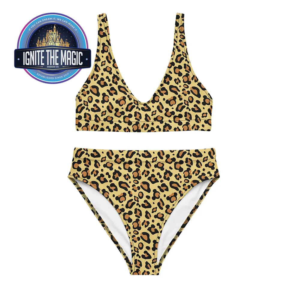 Cheetah Mouse Recycled high-waisted bikini