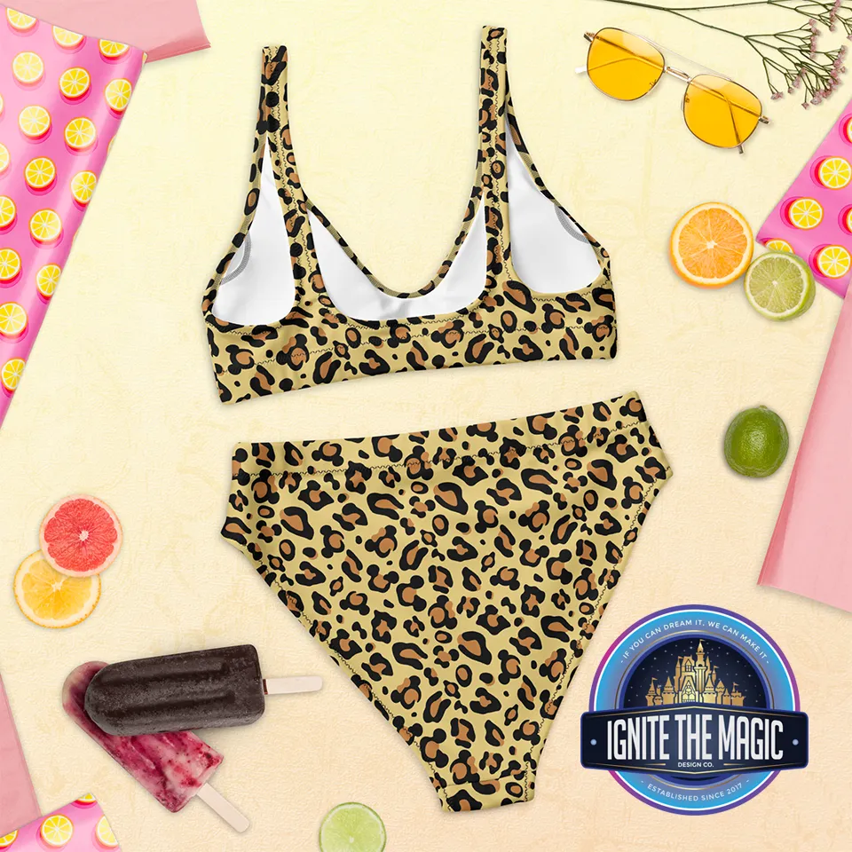 Cheetah Mouse Recycled high-waisted bikini