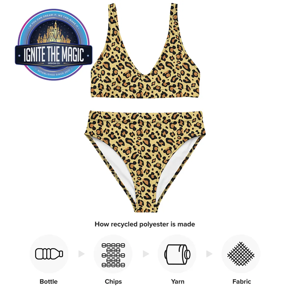 Cheetah Mouse Recycled high-waisted bikini