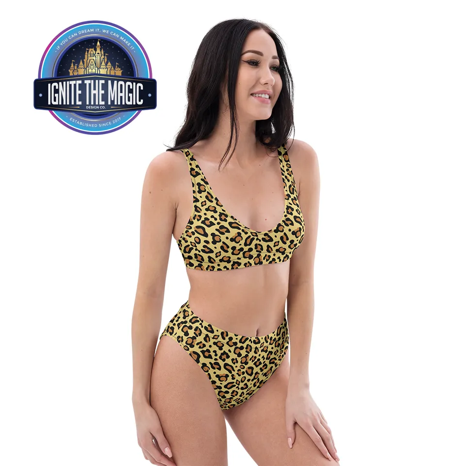 Cheetah Mouse Recycled high-waisted bikini