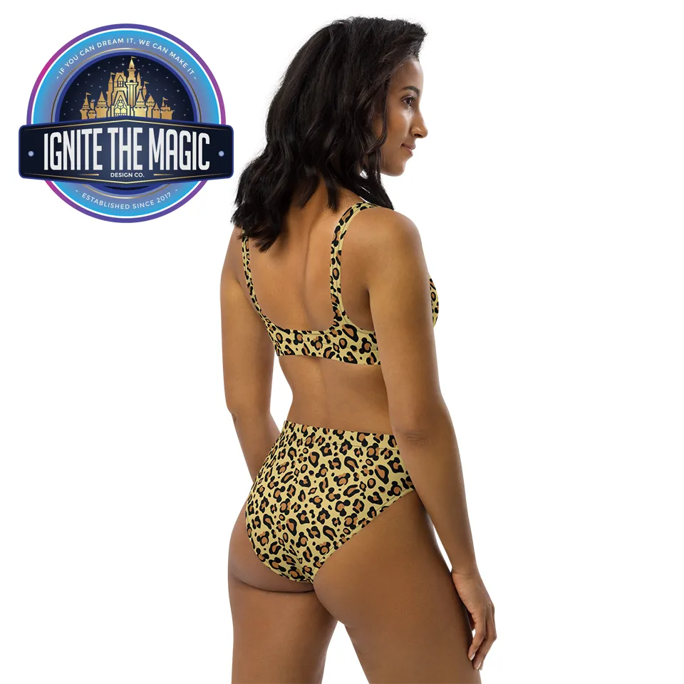 Cheetah Mouse Recycled high-waisted bikini